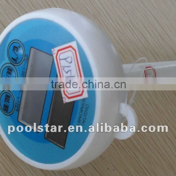 Small Digital Display Thermometer P1512, Wireless Thermometer Digital w/ Sensor and Probe, Swimming Pool / Spa Solar Thermometer