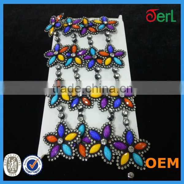 Wholesale Price Multicolor Plastic Rhinestone Banding for Hair Decoration in Bulk photo-6