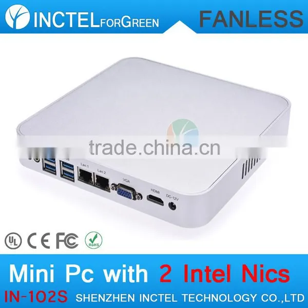 Directx11 Fanless Mini pc Small Desktop Tiny Computer With Intel Celeron C1037U 1.8Ghz 2 LAN USB 3.0 TF SD Card 2G RAM 80G HDD photo-6