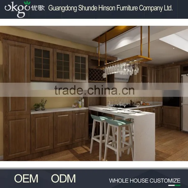 Living Room Furniture Classic PVC Membrane Kitchen Cabinet photo-6