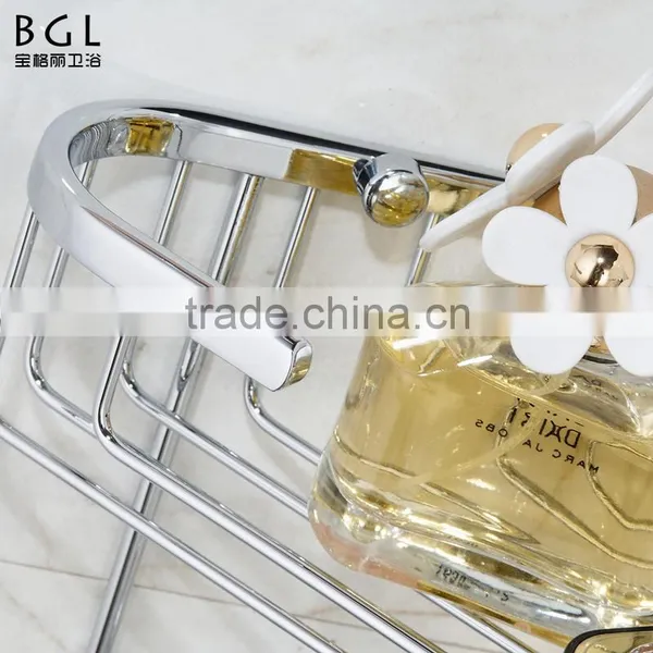 Aluminum Double Layers Corner Basket Accessories for Bathroom photo-3
