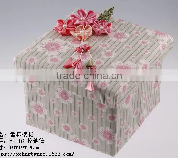 Custom Printing And Design Fashion Foldable Fabric Storage Boxes photo-4