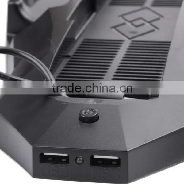 All-in-one Cooling Fan And Vertical Stand With Controllers Charging Station + Expand USB Hub For PS4 photo-4
