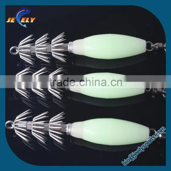 12.5cm Triplex Luminous Squid Hook Octopus Hook Cuttlefish Hook photo-4