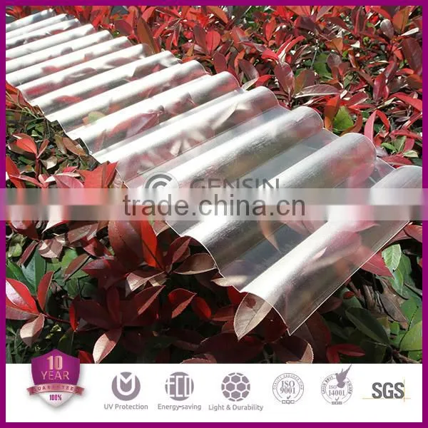 0.8mm Thickness Frosted Polycarbonate Corrugated Roofing Panel Polycarbonate Wave Sheet PC Skylight Sheet UV Coating 1032mm photo-2