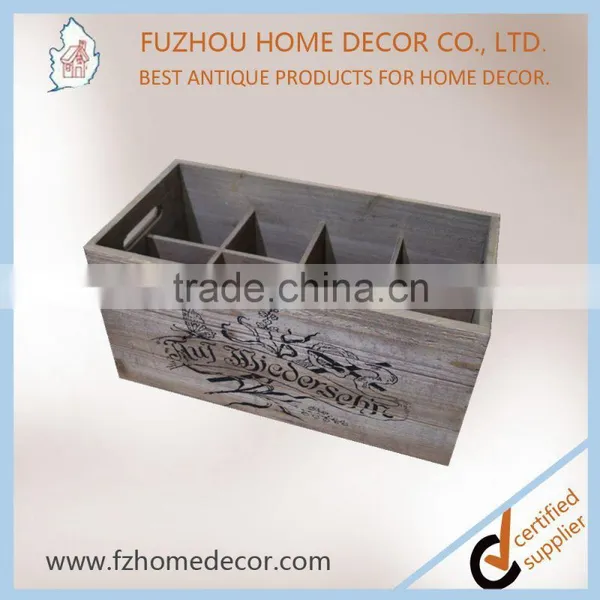 2017 New Style Antique Bottle Wooden Crate With Silk-screen Printing photo-4