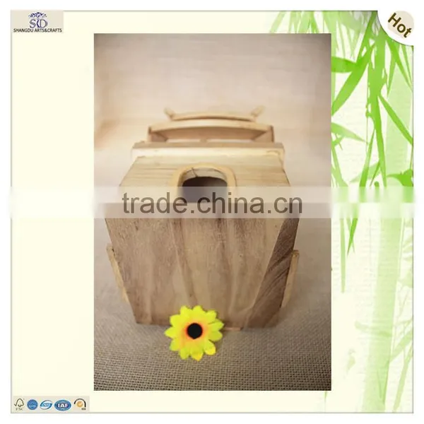 Paper Bird House Three Layer Wood Chinese Tower photo-5