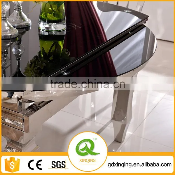 Home Furniture Round Extendable Glass Dining Table TH389 photo-4