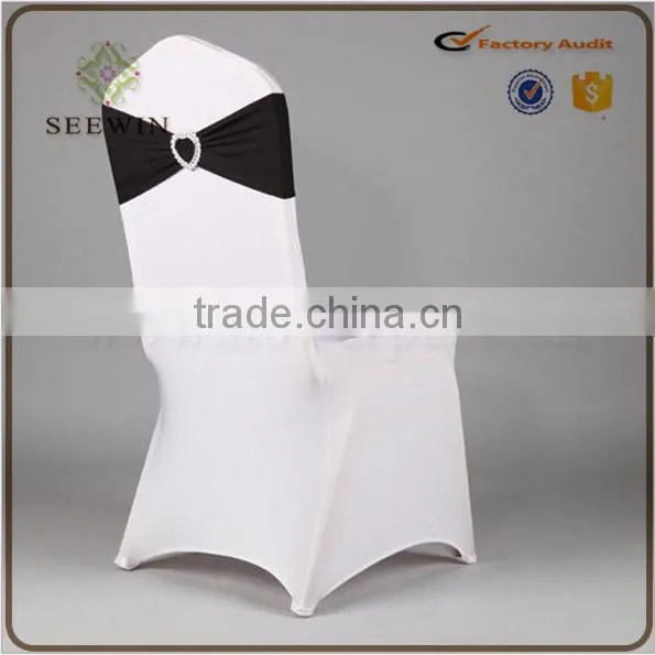 2016 Wholesale Spandex Chair Cover Bands With Heart Buckle Spandex Chair Sash for Wedding photo-5