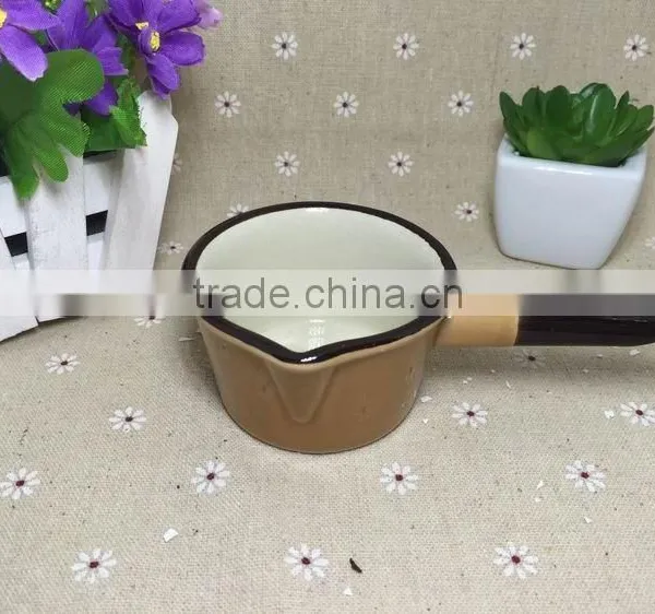 Stocked Korean Style Colorful Single Handle Cheap Ceramic Pots photo-2