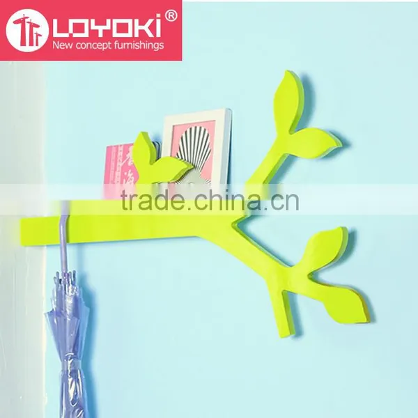 Eco-friendly Tree Shape DIY Coat Clothes Rack Wooden Coat Hanger Wall Mounted Coat Rack photo-5