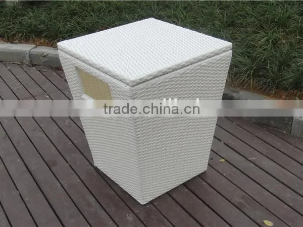 White Aluminum Outdoor Furniture Waterproof Rattan Storage Boxs photo-2