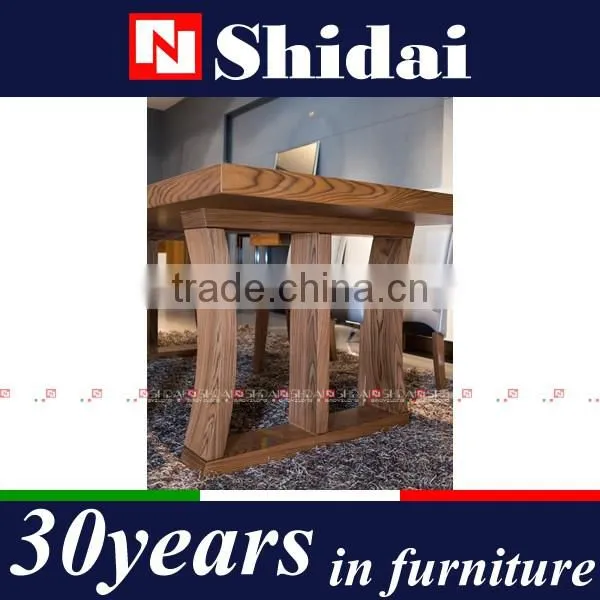HOT SALE Walnut Veneer Modern Wooden Dining Table Set A-18RE photo-6
