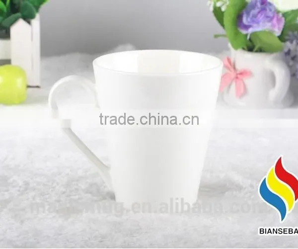 Factory Bulk Coffee Mug White Plain Spinning Mug photo-3