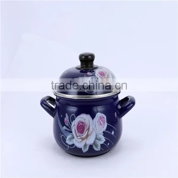Double Handles Stockpot Enamel Cassrole / Cookware With Lid photo-2