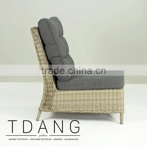 Hanna Wicker Sofa Middle - New Design Wicker Garden Sofa photo-3