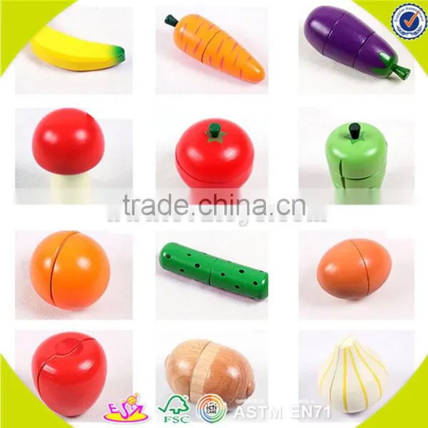оптовая продажа деревянных игрушек - овощей для детей в новом дизайне, дешевые деревянные игрушки - овощи для младенцев, деревянные игрушки - овощи W10B089 photo-5