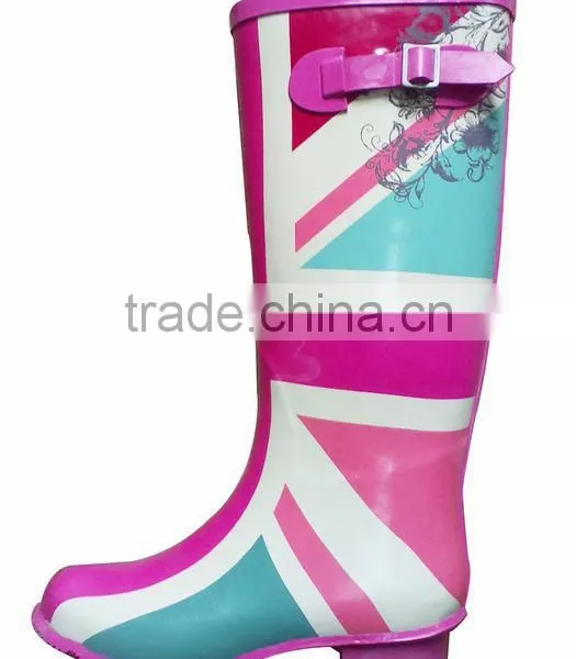 High Heels Women Rubber Rain Boots photo-3