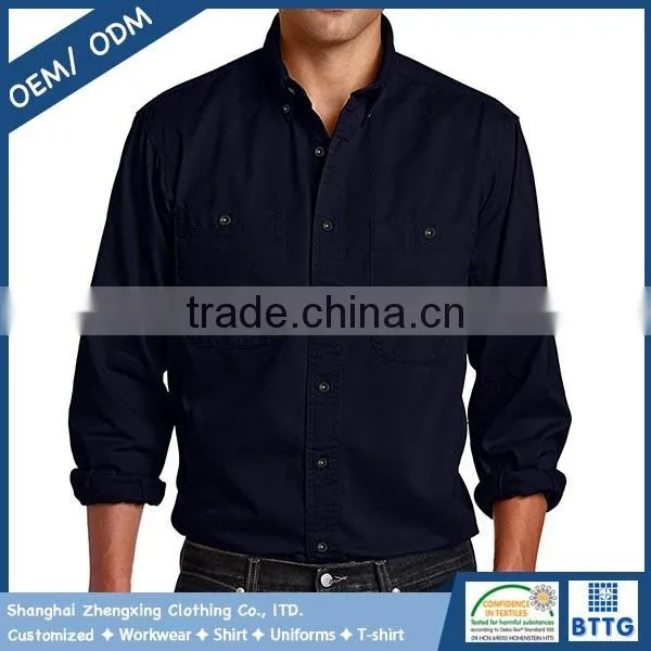 100%Cotton Drill 21*21 Workwear Men's Logger Shirt With Machine Wash photo-6