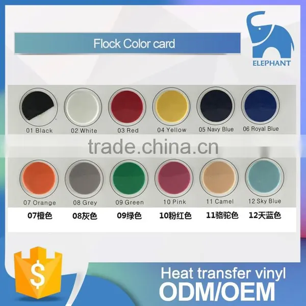 Flock Material Heat Transfer Vinyl for Tshirt Term Number photo-3