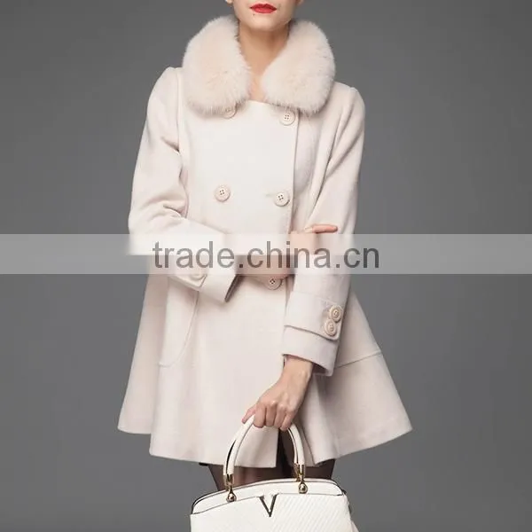 Newest Design Winter Good Quality European Fashion Wear White Coats photo-2