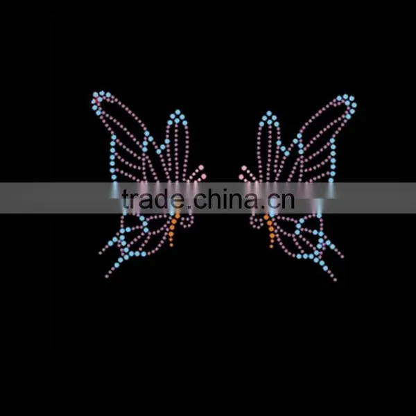 Clothing Decoration Butterfly Texans Hot Fix Rhinestone Transfer Designs photo-4