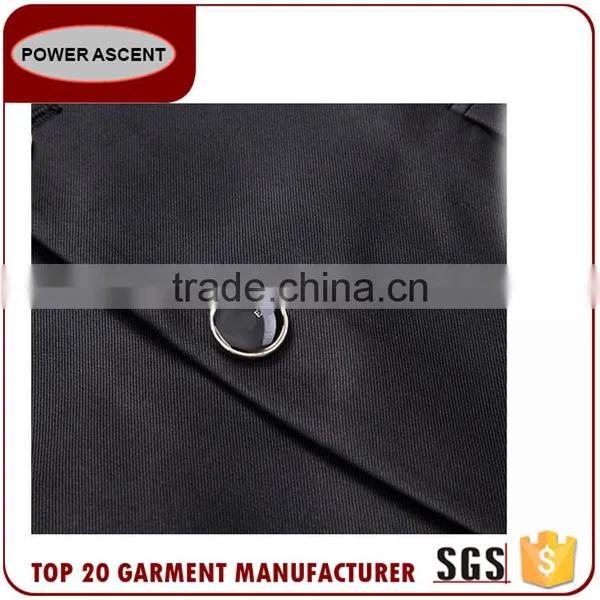 New Design Satin Trim Formal Business Black Men'S Fashion Suit Jacket photo-5