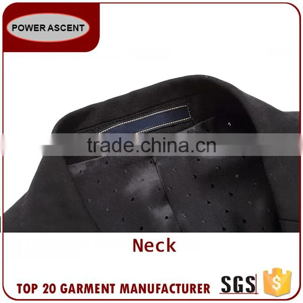 China Supplier Men Slim Fit Classic 2-Button Black Formal Coat Pant Suit photo-2