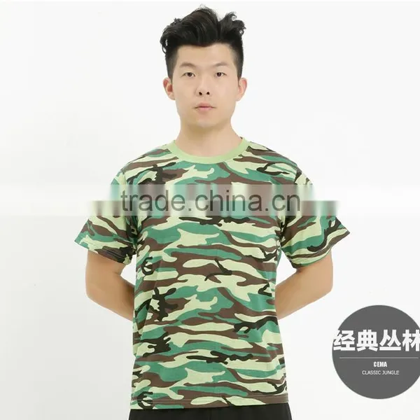 Fashion 2016 Man Casual Camouflage T-shirt Men Cotton Army Tactical Combat T Shirt Military Sport Camo Camp Mens T Shirts photo-4