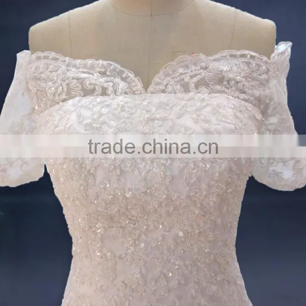 Hot Sexy Sweeteart Beaded Low Back White Wedding Dress photo-6