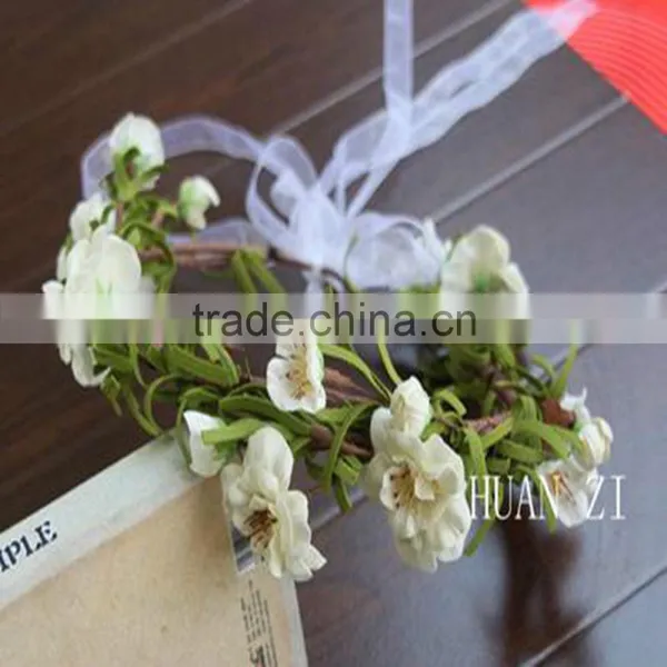 Wholesale Flower Bridal Headpiece Floral Halo Head Garland photo-5