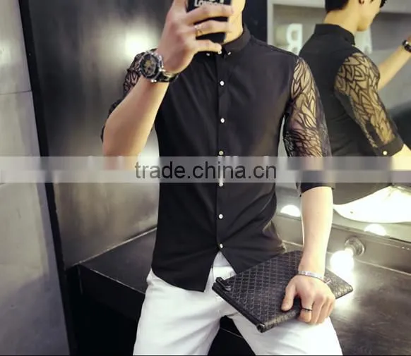 Cultivate One's Morality Short Sleeve White Shirt Male 7 Minutes of Sleeve photo-4