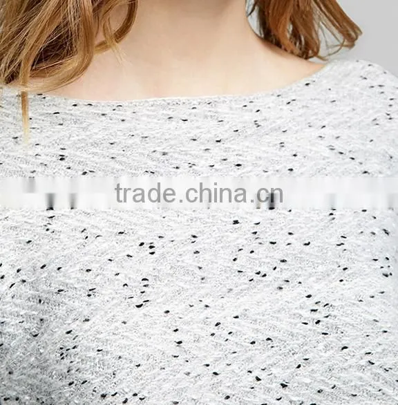 OEM Clothing Manufacturing Knitted Wool Dot Pattern Womens Sweaters With Low Price photo-3