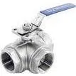 Floating 3 Way Ball Valves With Investment Casting Body , 2 Inch Ball Valve