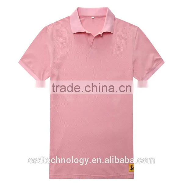 Soft Unisex Antistatic Short Sleeve POLO Shirt of Low Triboelectric Voltage photo-3