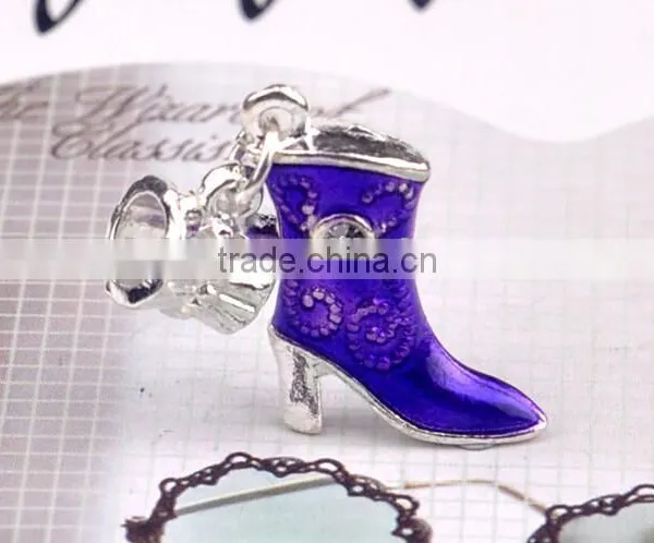Enamel High Heel Shoes Pendant Bead Hanging Dangle Charm photo-6