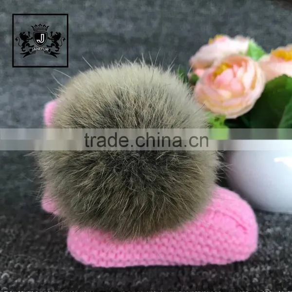 New Arrival Wholesale China Soft Sole Baby Handmade Kinitted Shoes Kids Winter Booties For Sale photo-3