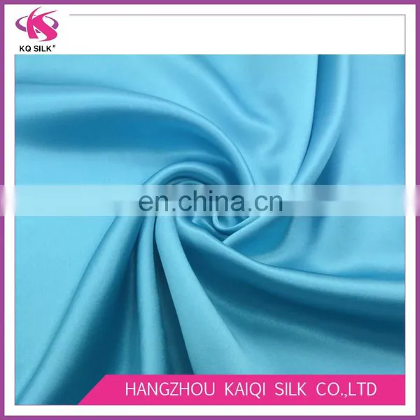 Hot Sale Chinese Silk Satin 100% Silk Charmeuse Fabric Blue Teal Plain Dyed Silk Satin Fabric for Dress | Kaftan 2017 photo-4
