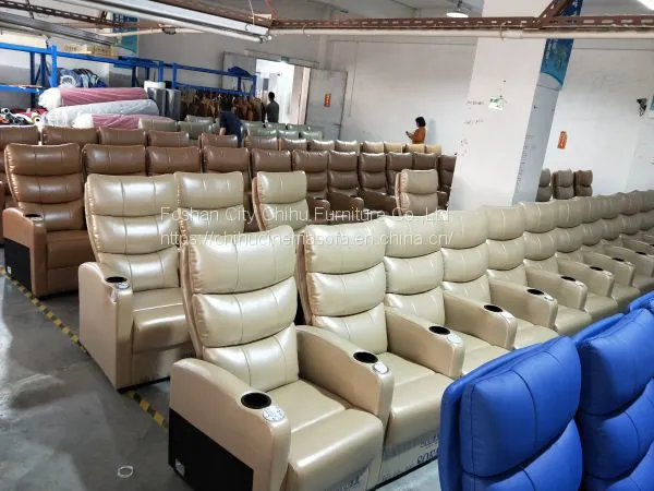 Modern Style Confortable Reclining Movie Cinema Sofa photo-2