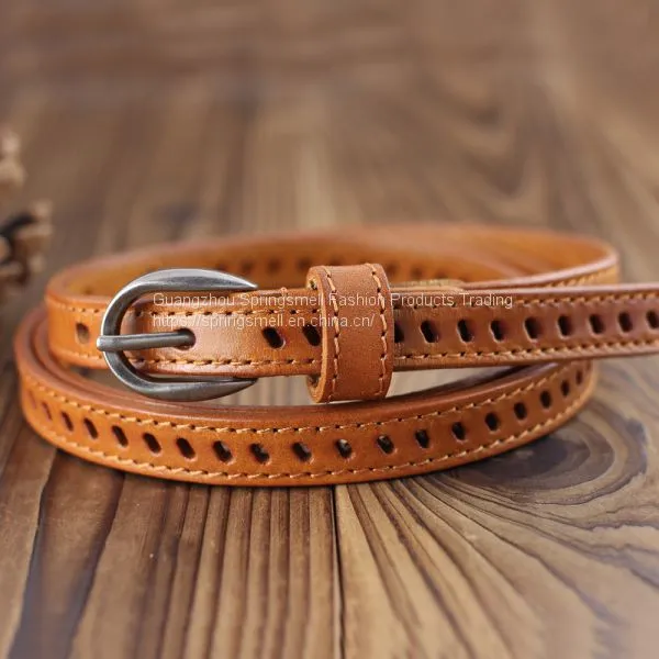 Fashionable Lady Genuine Cow Leather Woman Hollow Leather Belts