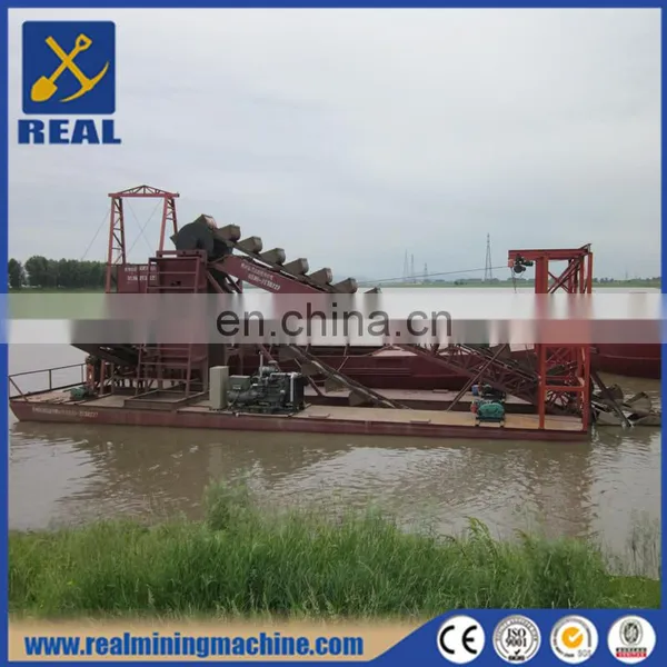 Factory Direct Bucket Chain Gold Dredger Gold Mining Machine for Sale