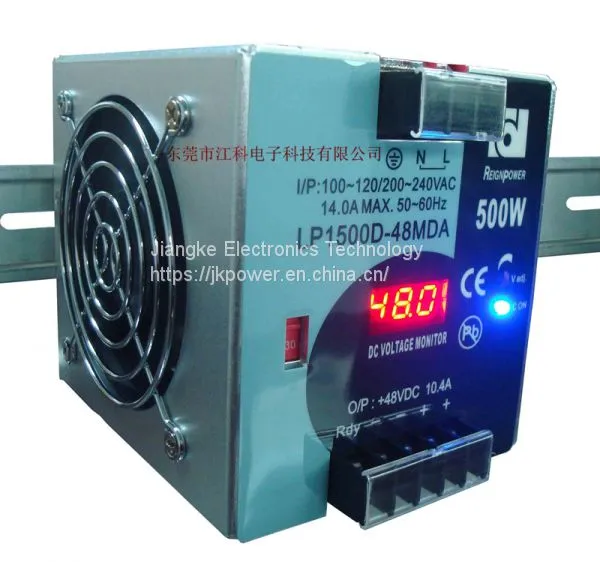 LP1500D-48MDA/500W48V10.4A REIGNPOWER SWITHING POWER SUPPLY DIN RAIL DISPLAY