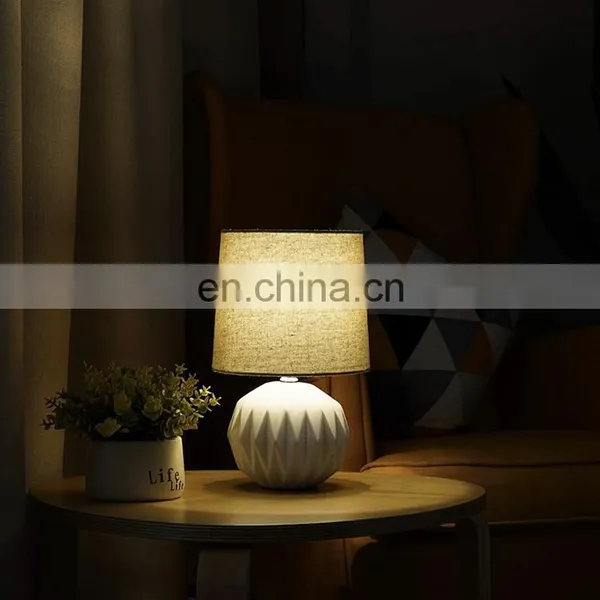 Nordic Office Restaurant Indoor Desk Lights Cheap Unique Modern Ball Shape Custom Matte White Table Lamps Ceramic photo-4