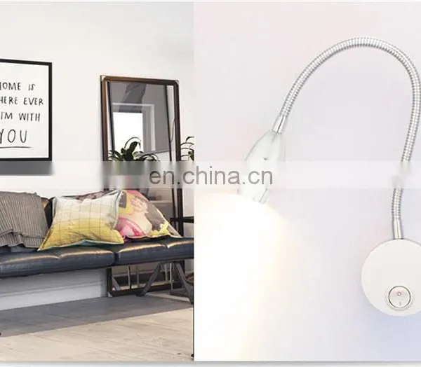 Energy Saving Aluminum Material Bed Led Lamp Snake Like Flexible Led Table Lamp Adjustable Arm Bed Reading Lamp photo-2