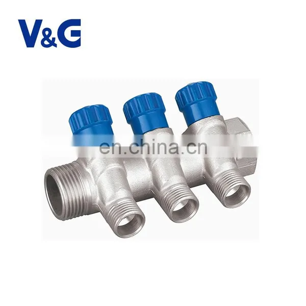 3/4"-1" 2-4 Ways M-BSP x F-BSP Valogin Nickel Plating Brass Manifold