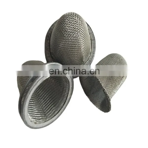 Stainless Steel Top Hat Rimmed Mesh Dome Pipe Screens
