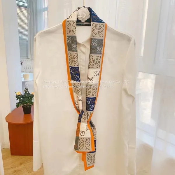 Square Scarf Silk Scarf Little Flower Grid Patterns Scave High Quality