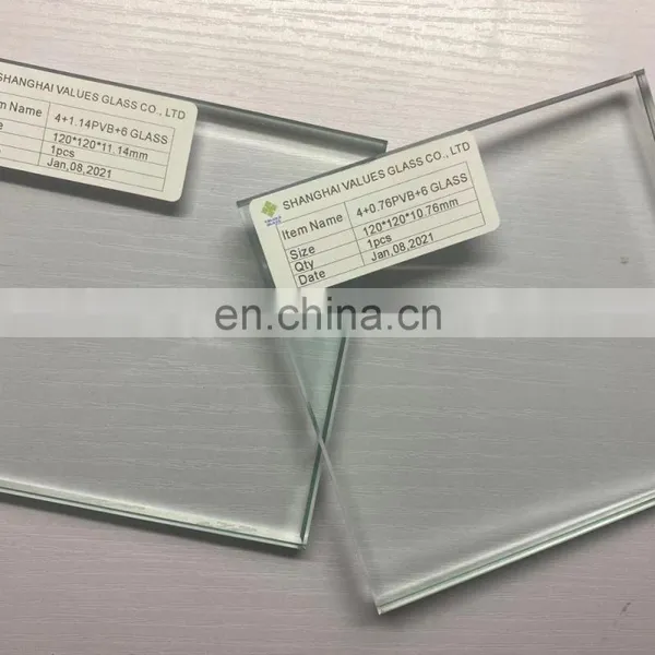 6+4mm Laminated Tempered Glass Heat Strengthened Safety Glass PVB Laminated Glass photo-3