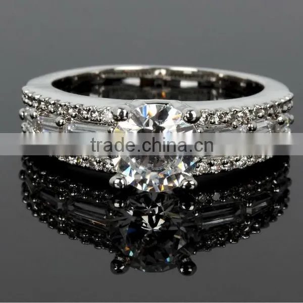 Jewelry Finding Top Quality Proposal Design Cubic Zircon Main Stone Engagement Ring photo-4