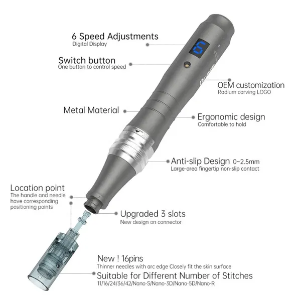 Home Use Derma Roller Dermapen System Microneedling Pen Dr Pen M8 Skin Beauty Treatment Tools photo-2